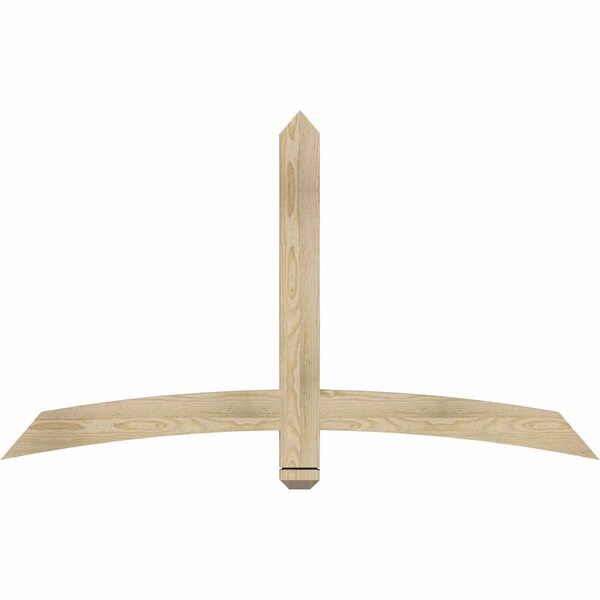 Ekena Millwork Bellingham Rough Sawn Timber Gable Bracket, Douglas Fir, 60"W x 35"H x 2"D x 4"F, 14/12 Pitch GBW060X35X0204BEL00RDF - main